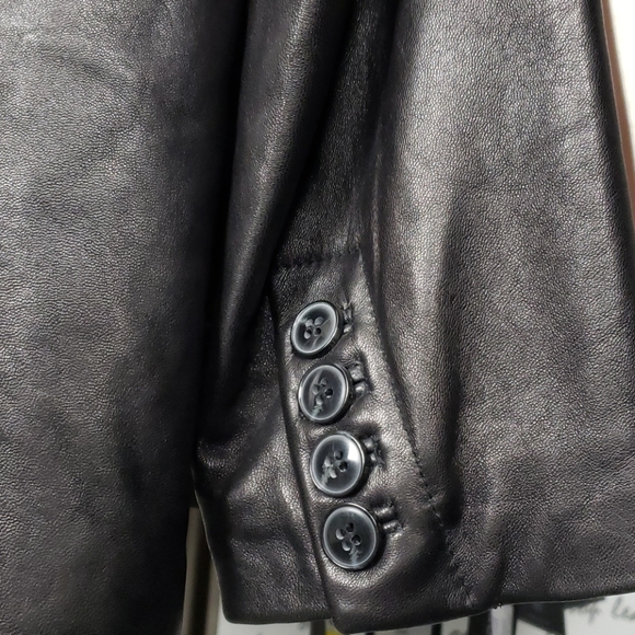 💥NEW💥 Men's Large Dark Brown Leather Coat - Picture 7 of 7